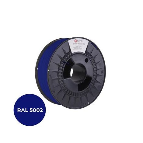 Snur de imprimare (filament) C-TECH PREMIUM LINE, PETG, ultramarin, RAL5002, 1,75 mm, 1 kg 3DF-P-PETG1.75-5002