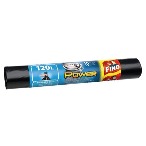 Saci de legare FINO Power 120 ℓ, 40 mic., 70 x 110 cm, negru (10 buc.)