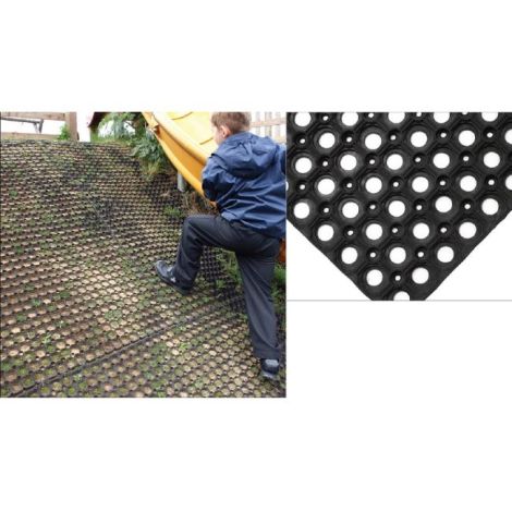 Pardoseală de siguranță Ringmat Honeycomb 0,4 mx 0,6 m negru