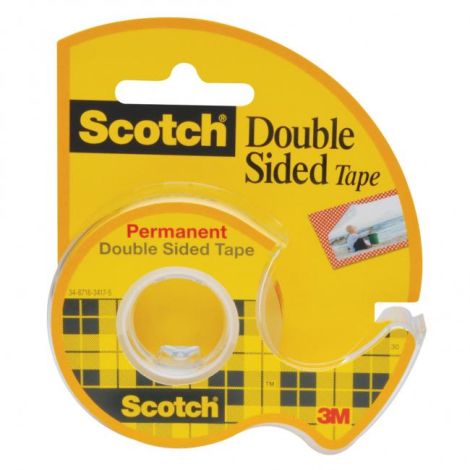 Bandă adezivă scotch cu două fețe 12 mm x 6,3 ms cu distribuitor