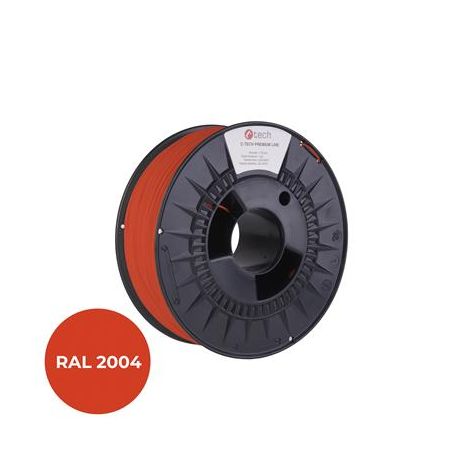 Snur de imprimare (filament) C-TECH PREMIUM LINE, PETG, portocaliu dreapta, RAL2004, 1,75 mm, 1 kg 3DF-P-PETG1.75-2004