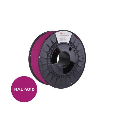 Snur de imprimare (filament) C-TECH PREMIUM LINE, PETG, violet telecomunicații, RAL4010, 1,75 mm, 1 kg 3DF-P-PETG1.75-4010