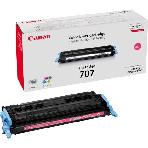 Toner Canon 707, CRG-707, purpuriu (magenta), original