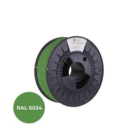 Snur de imprimare (filament) C-TECH PREMIUM LINE, PETG, verde transport, RAL6024, 1,75 mm, 1 kg 3DF-P-PETG1.75-6024