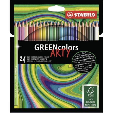 STABILO GREENcolors 24 buc creioane `ARTY&#39;