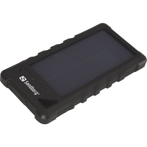 Sursa de alimentare portabila Sandberg USB 16000 mAh, Powerbank Solar pentru exterior, pentru smartphone-uri, negru 420-35