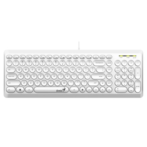 Tastatură Genius SlimStar Q200 albă 31310020413