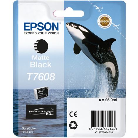 Cartuş Epson T7608, negru mat (matte black), original