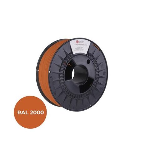 Snur de imprimare (filament) C-TECH PREMIUM LINE, PETG, galben-portocaliu, RAL2000, 1,75 mm, 1 kg 3DF-P-PETG1.75-2000