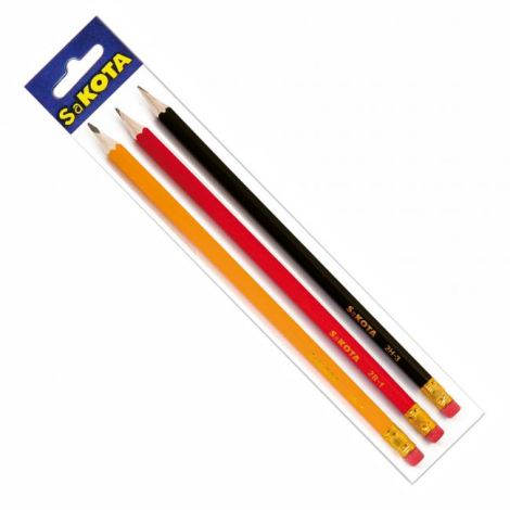 Set creioane grafit Sakota 2B, HB, 2H 3 buc
