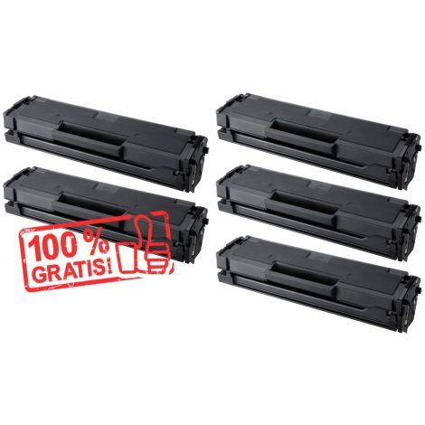 Toner 4 x Samsung MLT-D101S + MLT-D101S GRATUIT, negru (black), alternativ