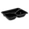 {Bol pentru meniu (PP) 3 piese negru 227 x 178 x 40 mm 980ml [50 buc]}